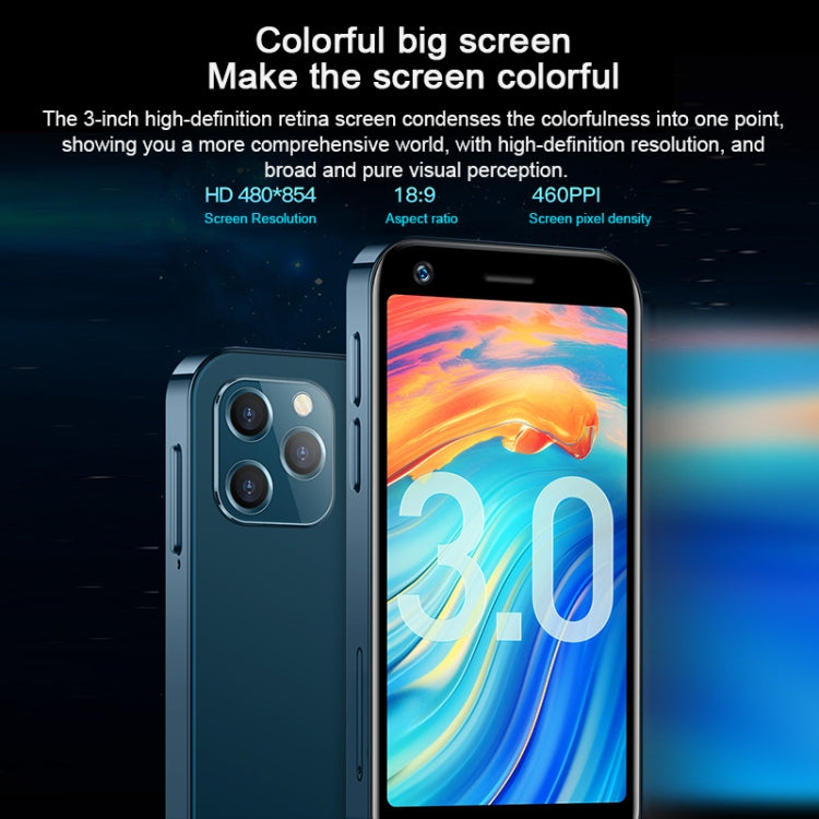 Face Recognition, 3.0 inch Android 9.0 MTK6737M Quad Core up to 1.1GHz, Bluetooth, WiFi, FM, Network: 4G, Dual SIM, 2GB+16GB Face Recognition, 3.0 inch Android 9.0 MTK6737M Quad Core up to 1.1GHz, Bluetooth, WiFi, FM, Network: 4G, Dual SIM, 2GB+16GB